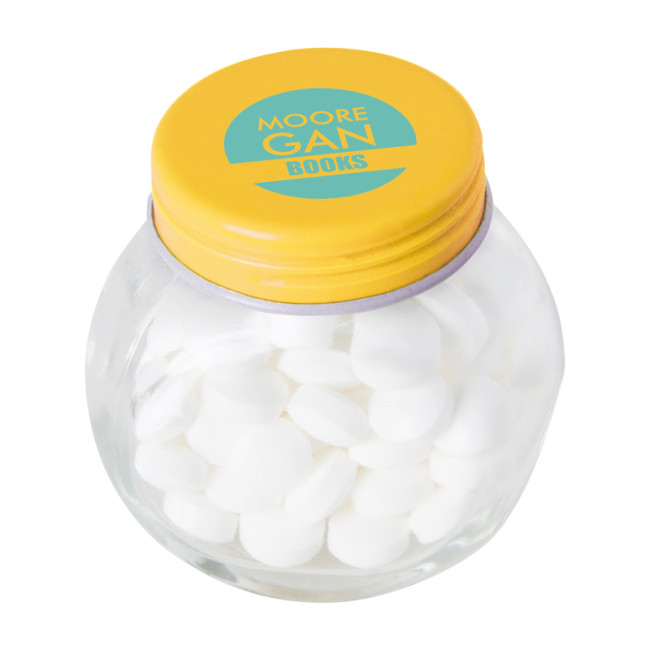 Promotional Small Glass Jar With Mints With Dextrose Mints - Image 2