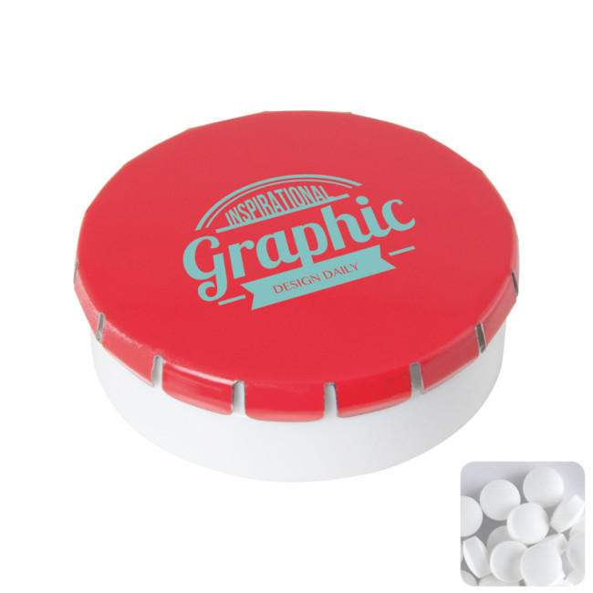 Promotional Round Click Plastic Pot With Sugar Free Mints - Image 5