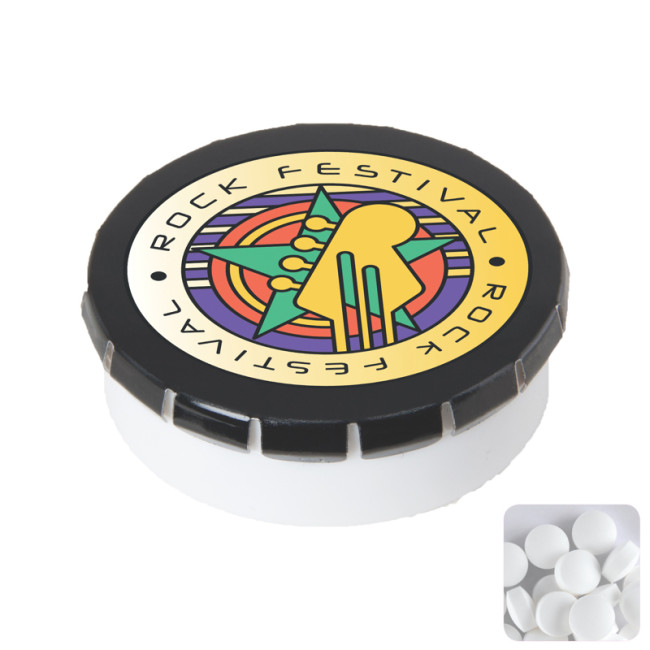 Promotional Round Click Plastic Pot With Sugar Free Mints - Image 4