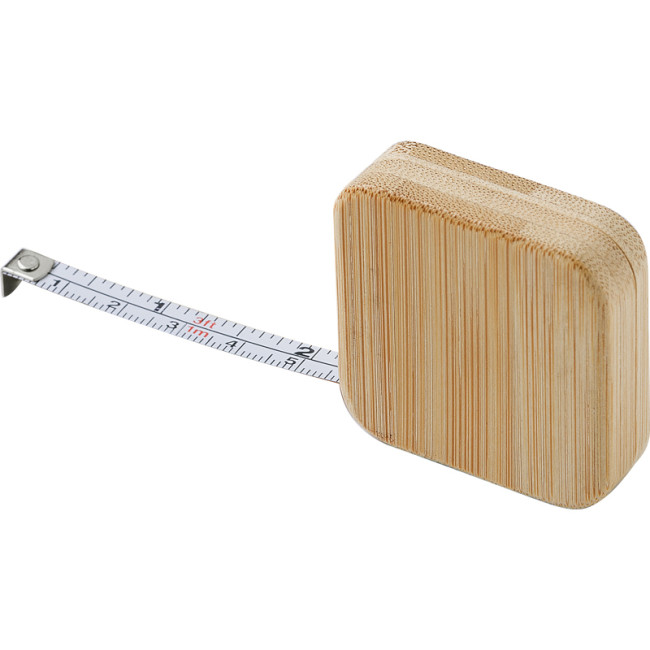 Promotional Bamboo Tape Measure 1m - Image 1