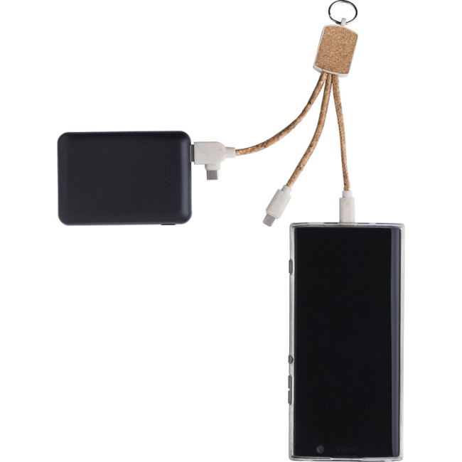 Promotional Stainless Steel Keychain With Charging Cable - Image 3