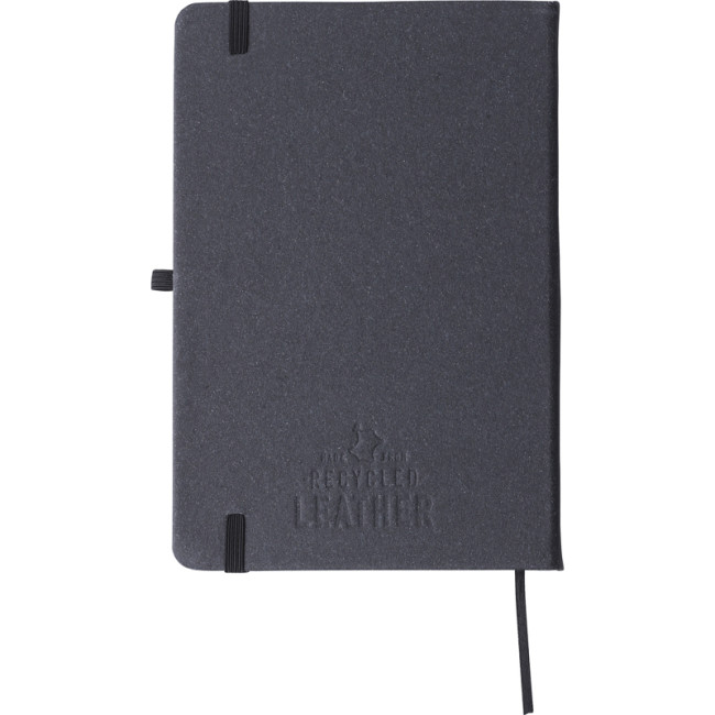 Promotional Recycled Leather A5 Notebook - Image 2