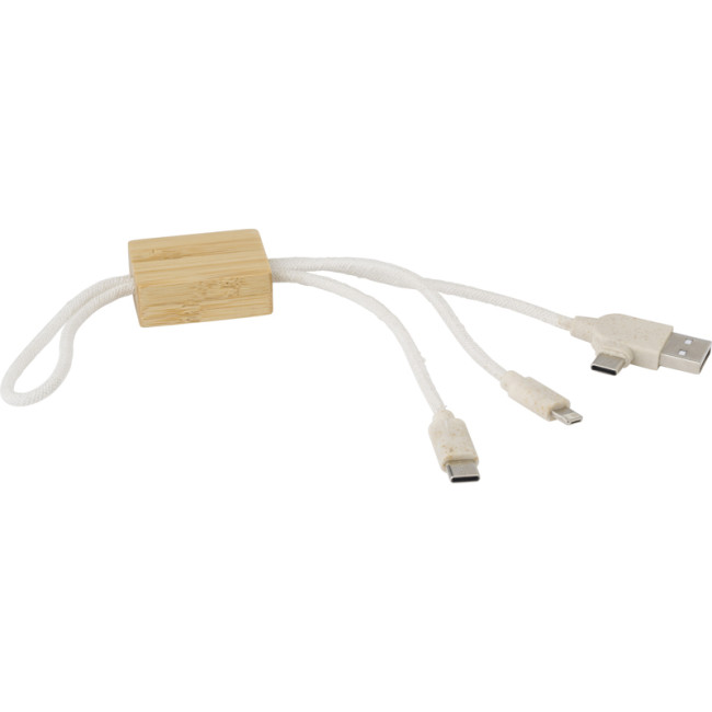 Promotional Bamboo USB Charger - Image 1