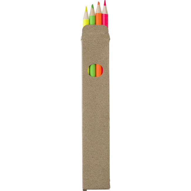 Promotional Coloured Highlighter Pencil Set 4pc - Image 3