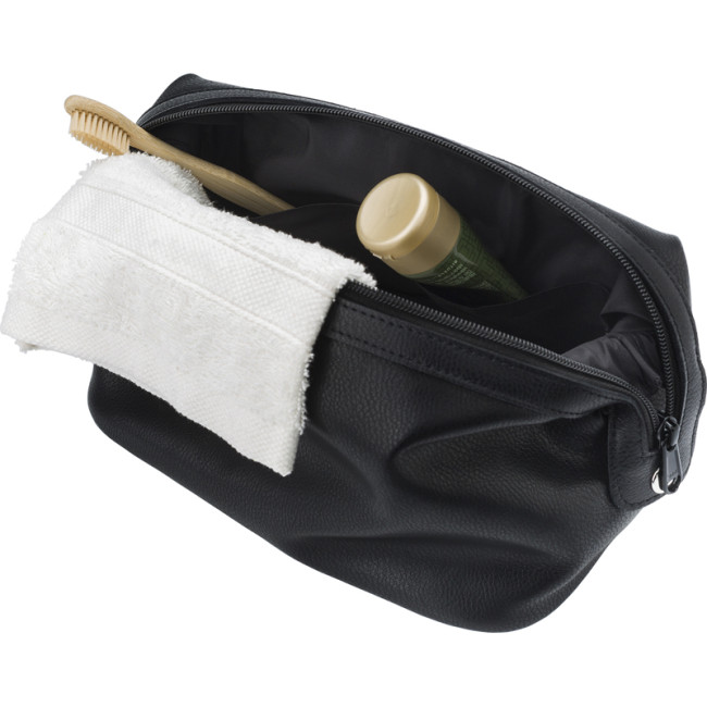 Promotional Leather Toiletry Bag - Image 2