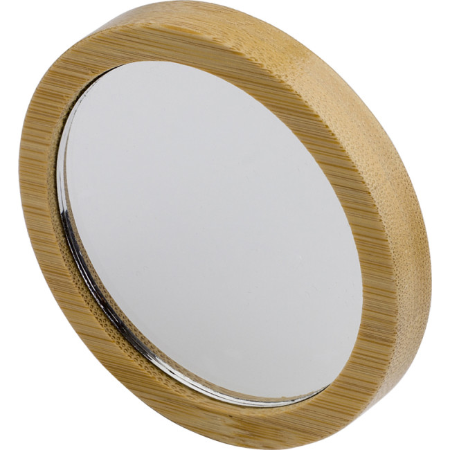 Promotional Alice Bamboo Pocket Mirror - Image 1