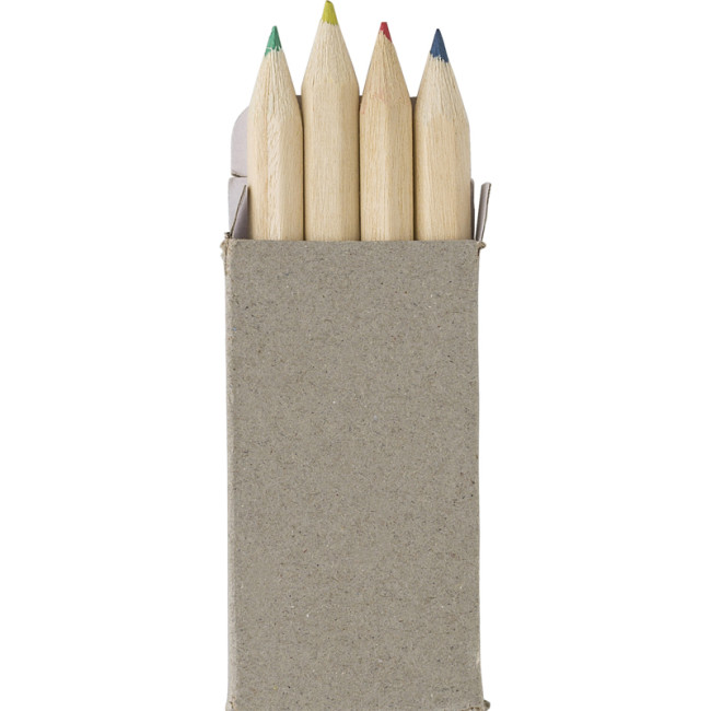 Promotional Coloured Mini Pencil Set 4Pc - Image 2