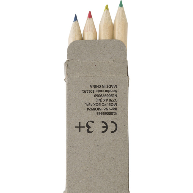 Promotional Coloured Mini Pencil Set 4Pc - Image 3