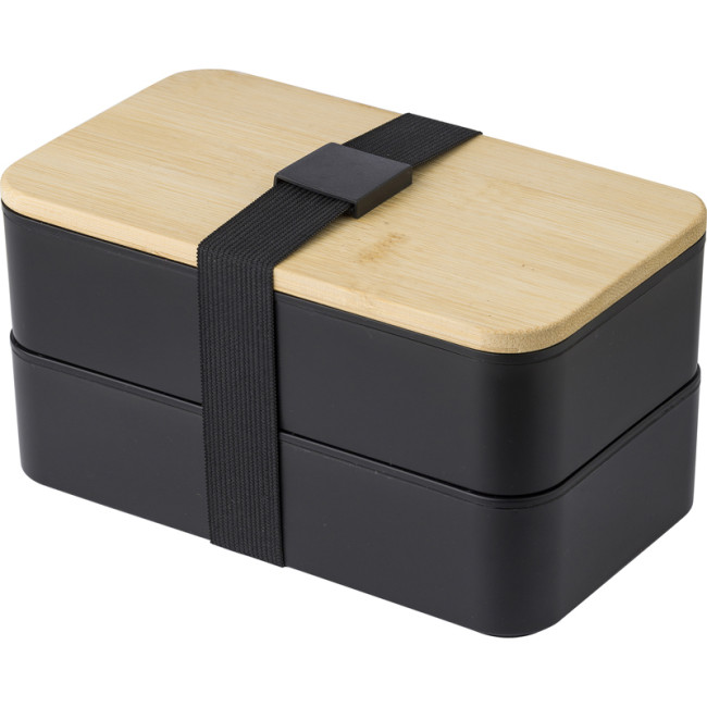 Promotional Double Lunch Box With Bamboo Lid - Image 2