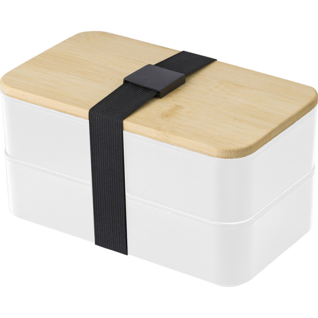 Promotional Double Lunch Box With Bamboo Lid - Image 4