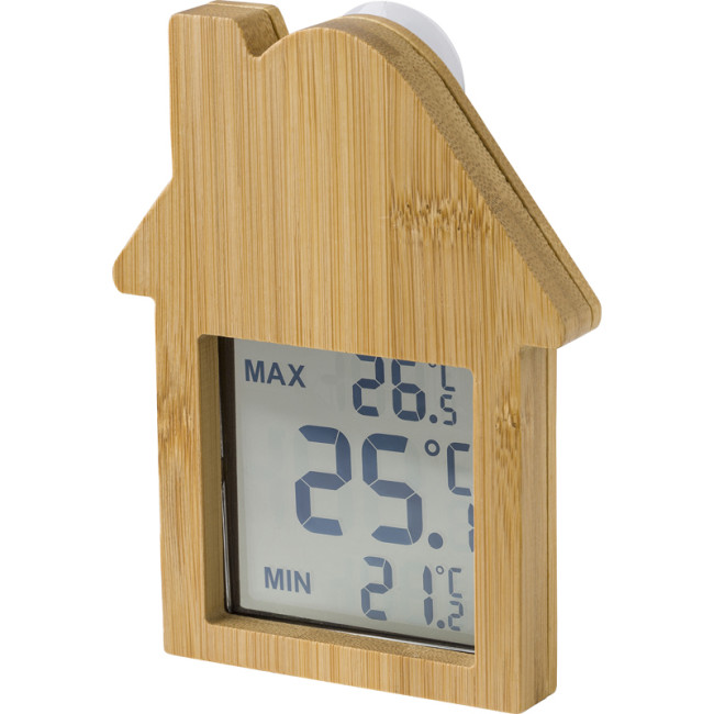 Promotional Bamboo Weather Station - Image 1