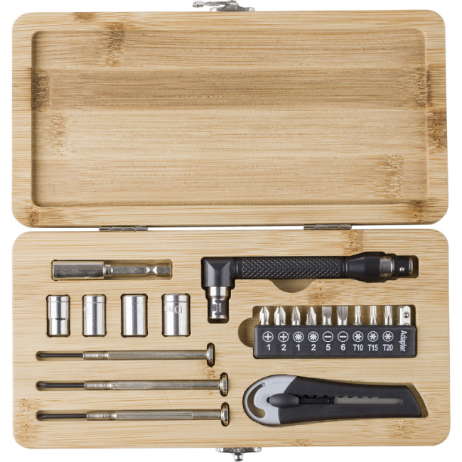 Promotional Bamboo Tool Set 27pc - Image 2