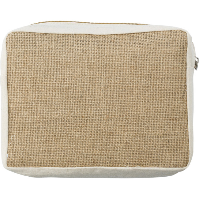 Promotional Jute Toiletry Bag - Image 1