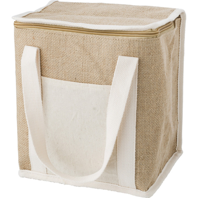 Promotional Jute Cooler Backpack - Image 1