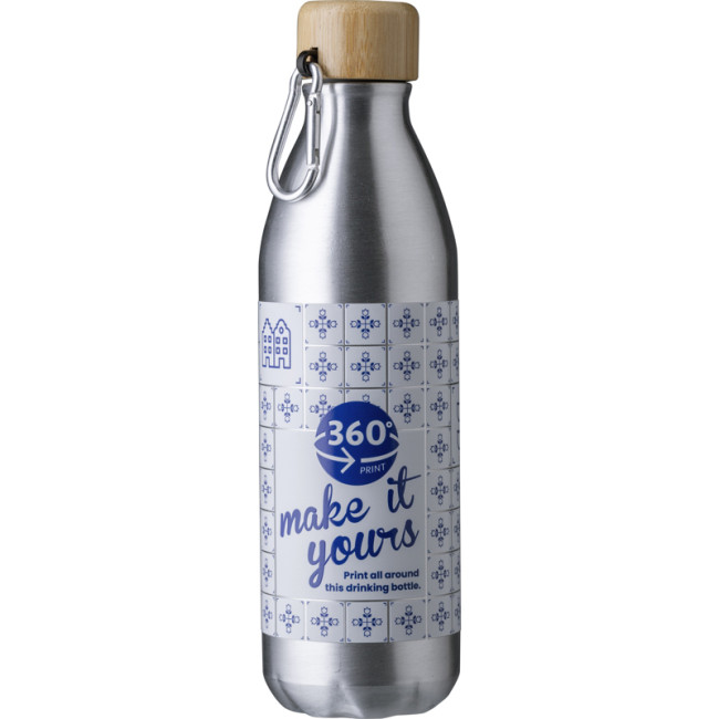 Promotional Aluminium Single Walled Bottle 500ml - Image 1