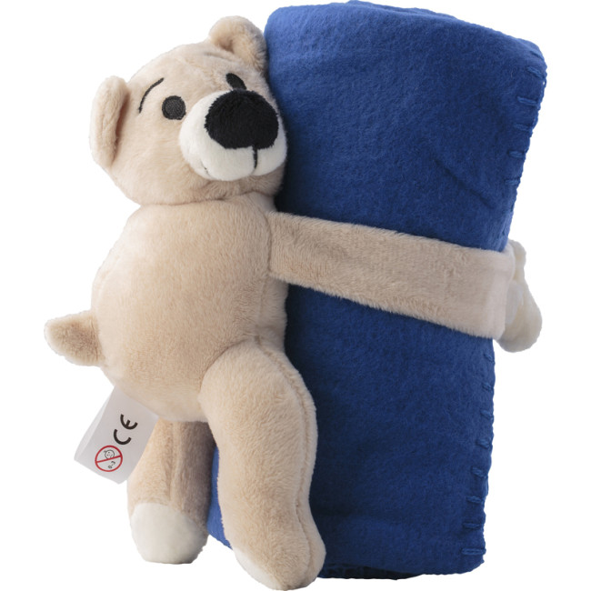 Promotional Plush Bear With Fleece Blanket - Image 1