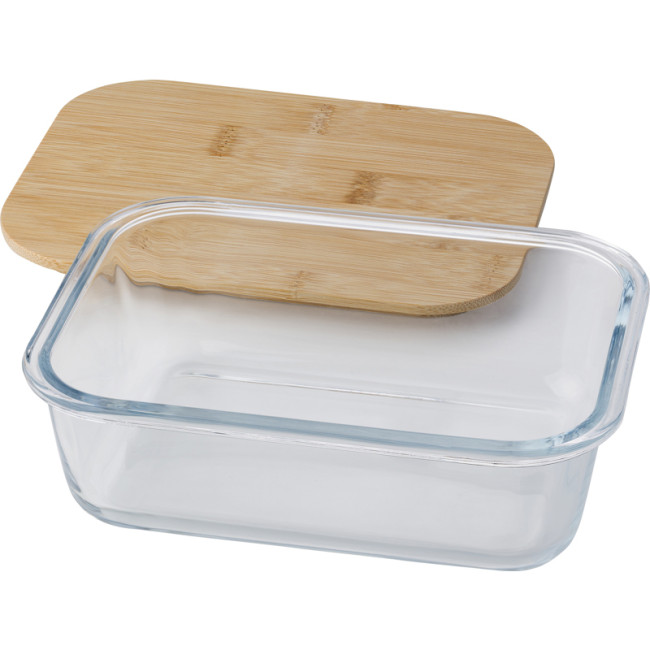 Promotional Glass Lunch Box With Bamboo Lid - Image 3