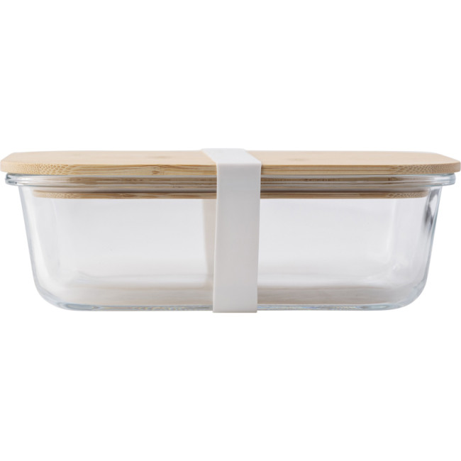 Promotional Glass Lunch Box With Bamboo Lid - Image 2