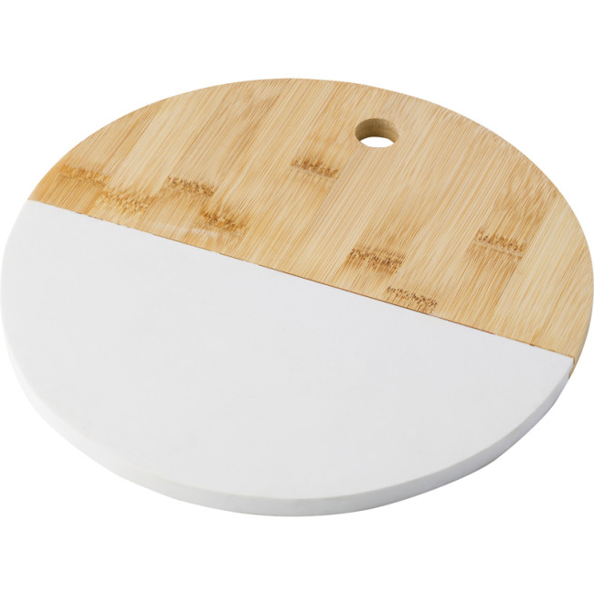 Promotional Bamboo & Stone Serving Board - Image 1