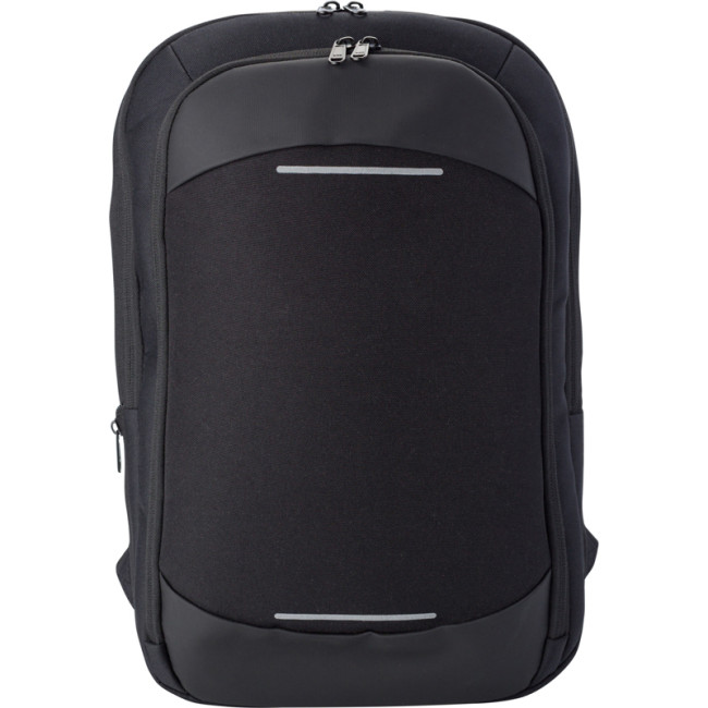 Promotional Polyester Backpack With Reflective Stripes - Image 1