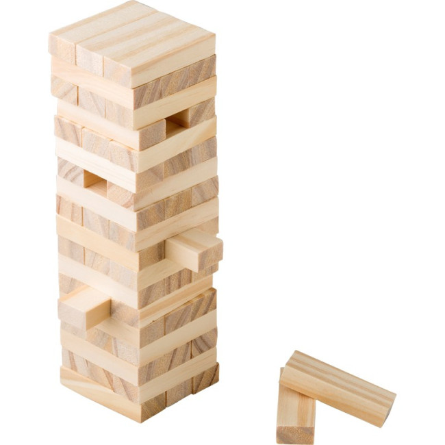 Promotional Wooden Block Tower Game - Image 1