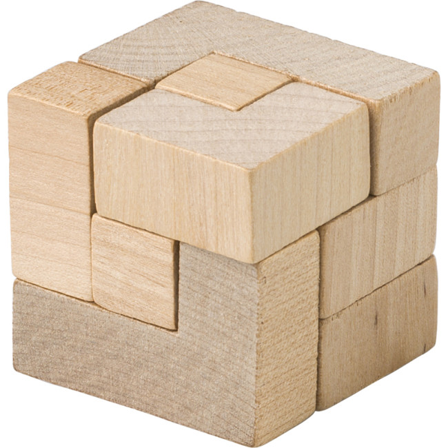 Promotional Wooden Cube Puzzle - Image 2