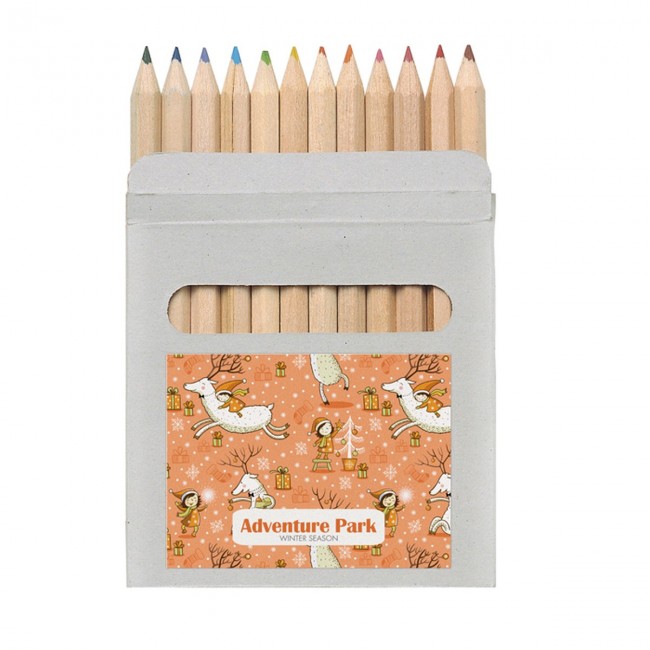 Promotional 12 Coloured Pencils Set - Image 3