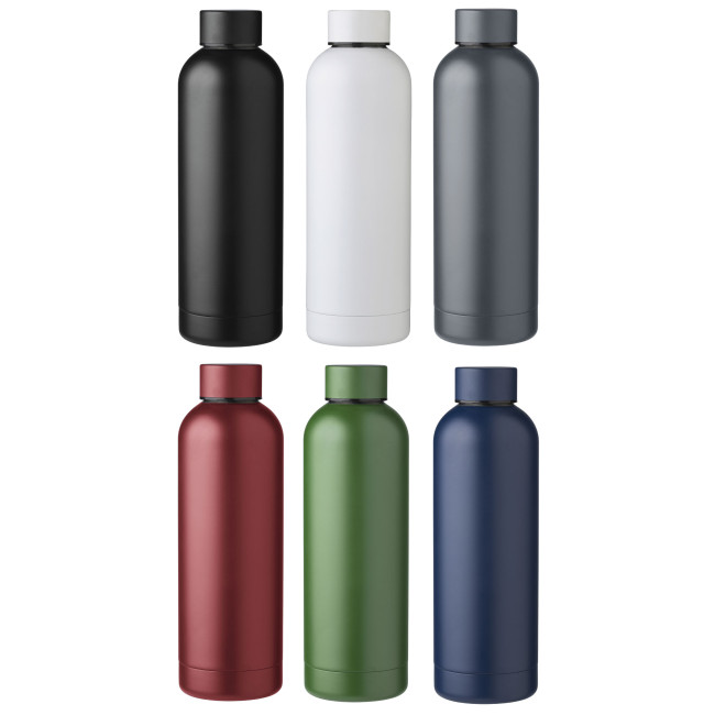 Promotional Alasia Recycled Stainless Steel Double Walled Bottle 500ml - Image 1