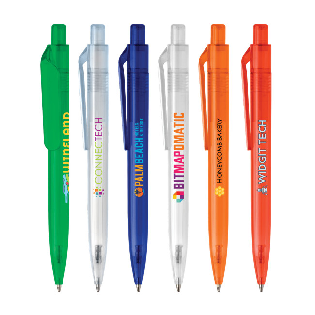 Promotional Aqua Click Eco Recycled PET Plastic Pen