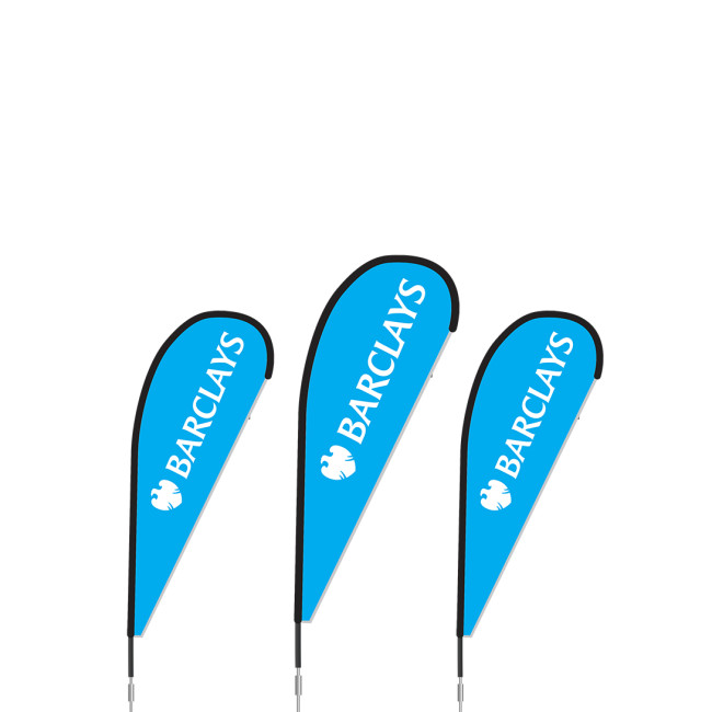 Promotional Bat Fan Beach Advertising Golf Flag 105 X 270cm With Ground Spike