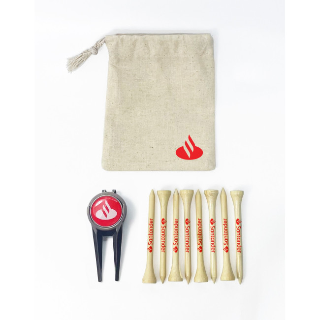 Promotional Capmate Mini Organic Cotton Drawstring Golf Bag Set