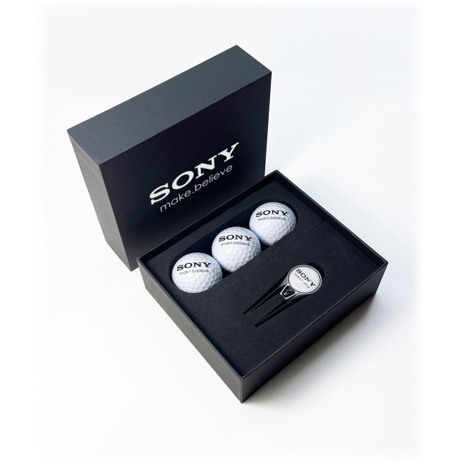 Promotional Geo 3 Ball Golf Mini Presentation Box