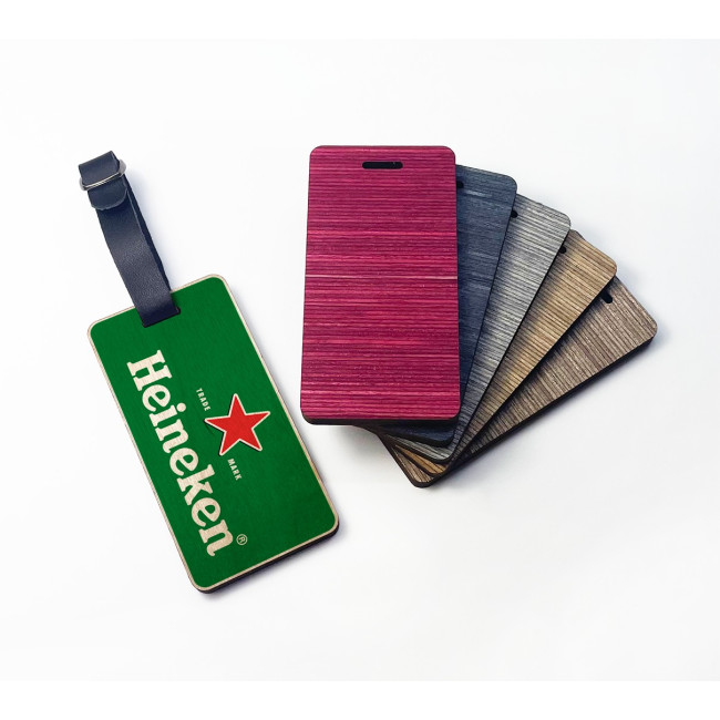 Promotional Wooden Ply Luggage Tag - Design 2