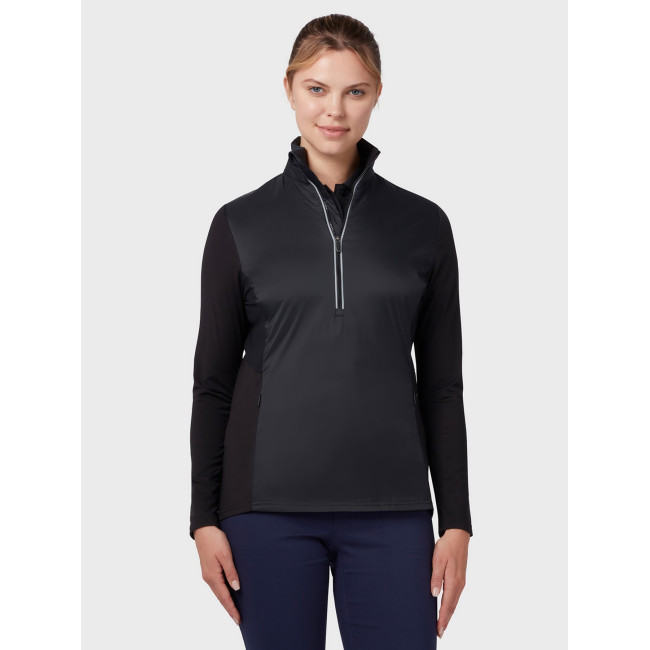 Promotional Callaway Golf Women's Insulated Mixed Media Quarter-Zip Pullover Embroidered