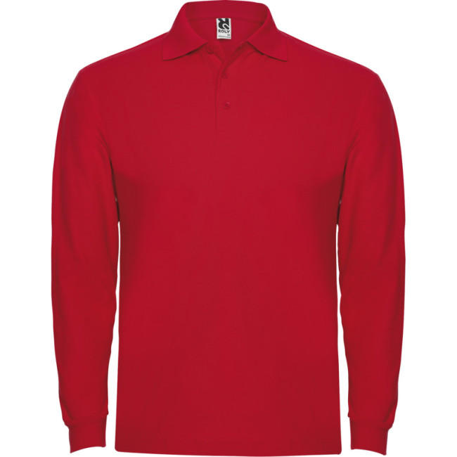 Promotional Estrella Long Sleeve Men's Polo - Image 3