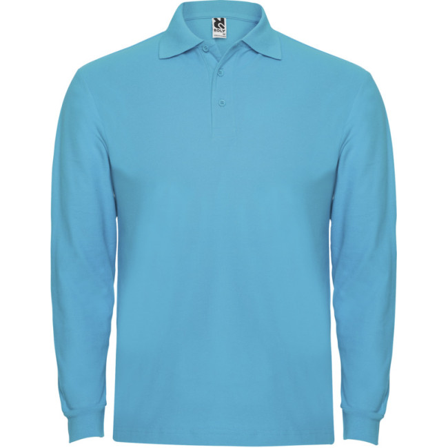 Promotional Estrella Long Sleeve Men's Polo - Image 4