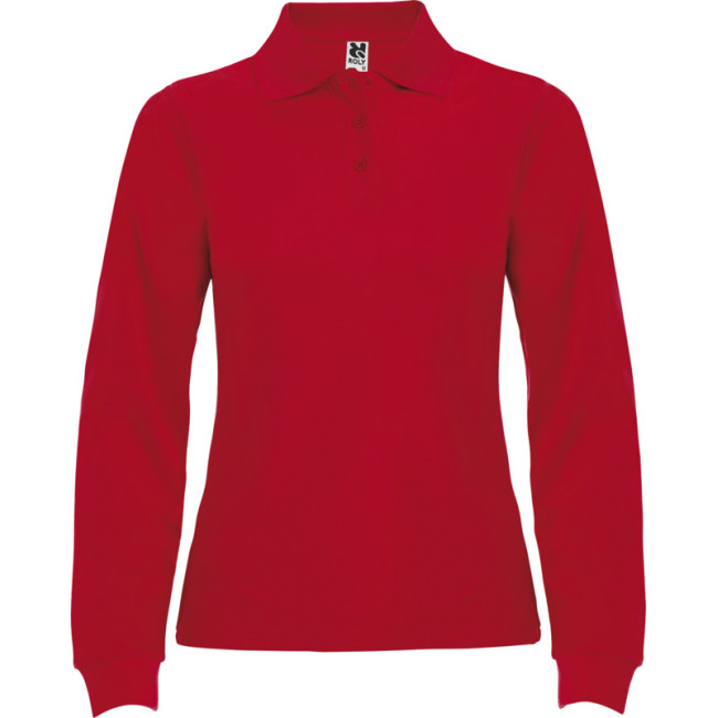 Promotional Estrella Long Sleeve Women's Polo - Image 3