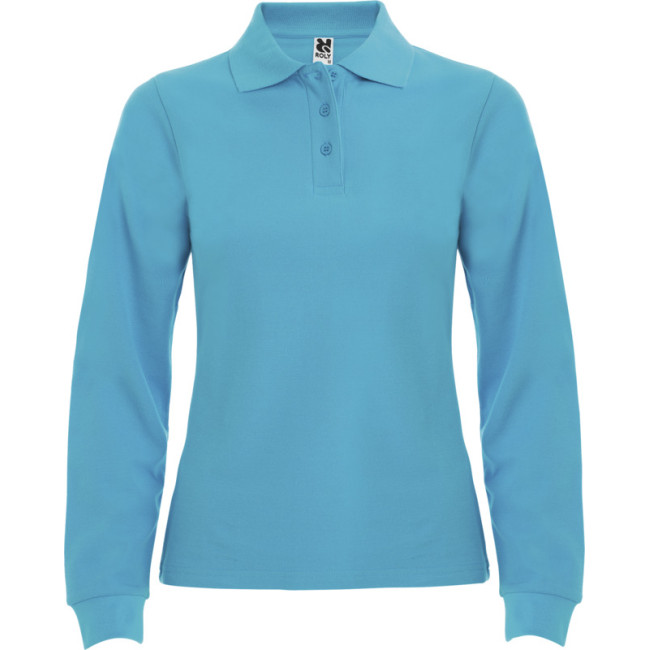 Promotional Estrella Long Sleeve Women's Polo - Image 4