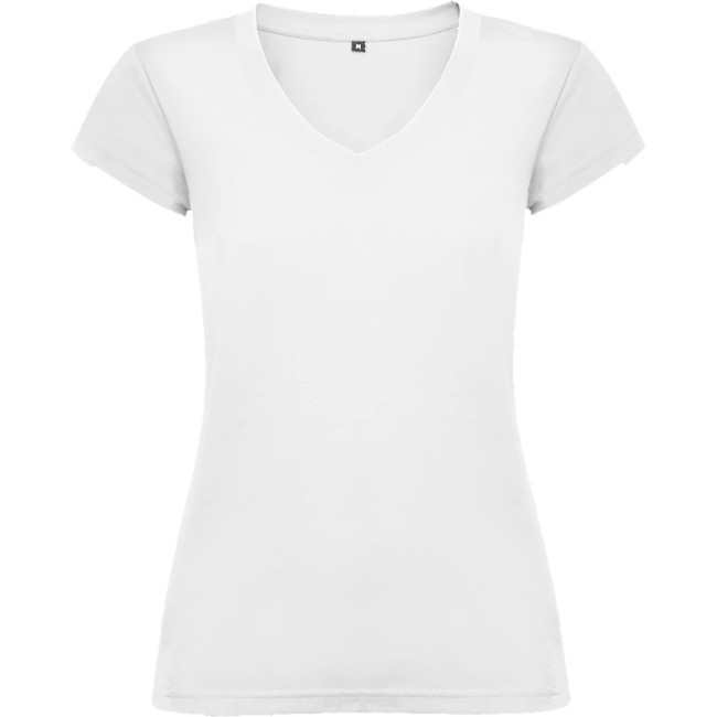 Promotional Victoria Short Sleeve Women's V-Neck T-Shirt - Image 1