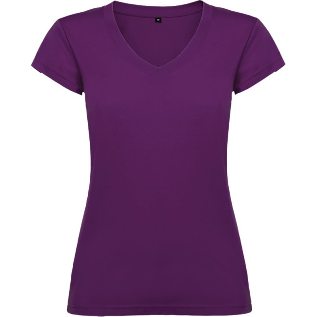 Promotional Victoria Short Sleeve Women's V-Neck T-Shirt - Image 3