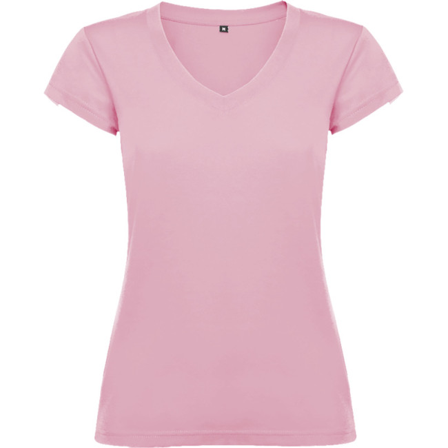 Promotional Victoria Short Sleeve Women's V-Neck T-Shirt - Image 4