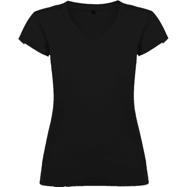 Promotional Victoria Short Sleeve Women's V-Neck T-Shirt - Image 6