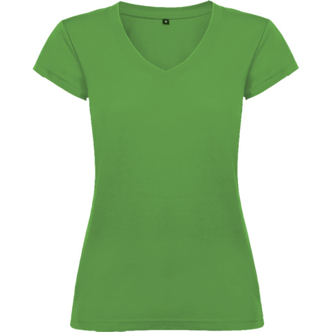 Promotional Victoria Short Sleeve Women's V-Neck T-Shirt - Image 8