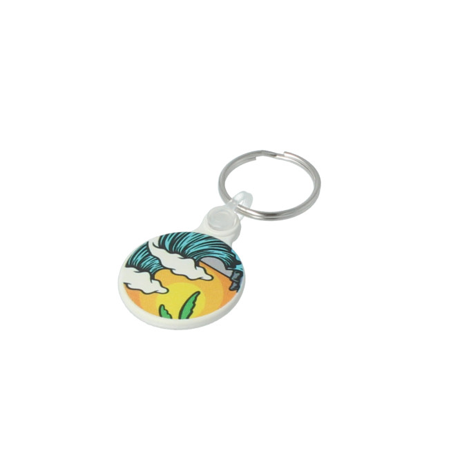 Promotional 30mm Circular Keyring - Image 2