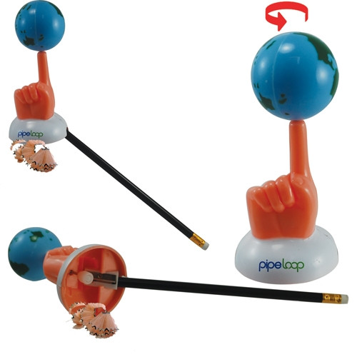 Promotional Spinning Globe Pencil Sharpener