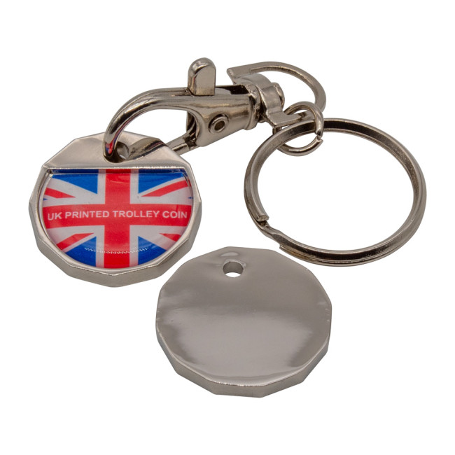 Promotional Trolley Coin Keyring (UK Stock) - Image 2