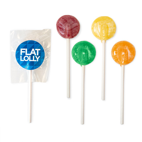 Promotional Flat Lollipop With Label - Image 2