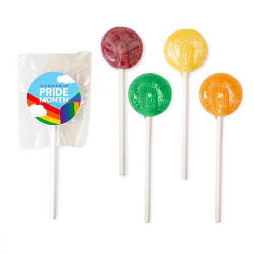 Promotional Flat Lollipop With Label - Image 1