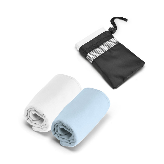 Promotional Microfibre Sports Towel With 190T Pouch - Image 1