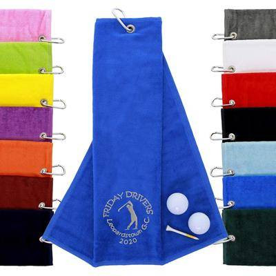 Promotional Aztex Tri Folding Cotton Velour Golf Towel - Image 2